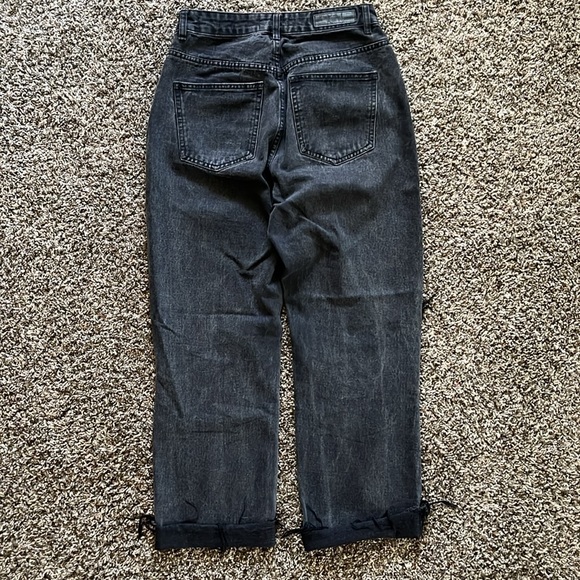 Cotton On Black Long Straight Leg Denim Distressed Jeans, Size 6, Pants Cotton - Picture 9 of 16